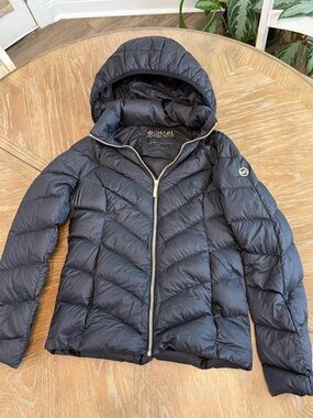 Michael Kors Packable Down Full Puffer Jacket with Hood
